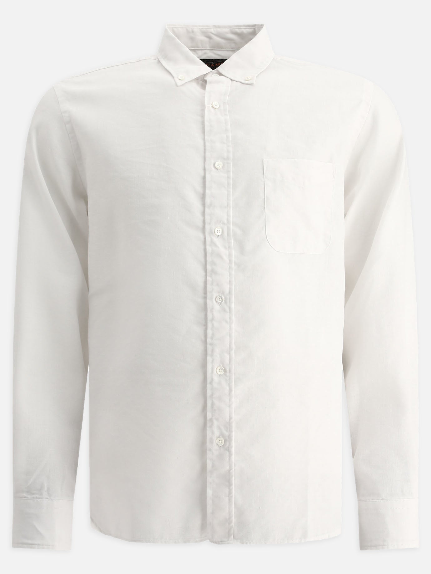 Beams Plus Linen shirt with chest pocket 18765116_S White 1