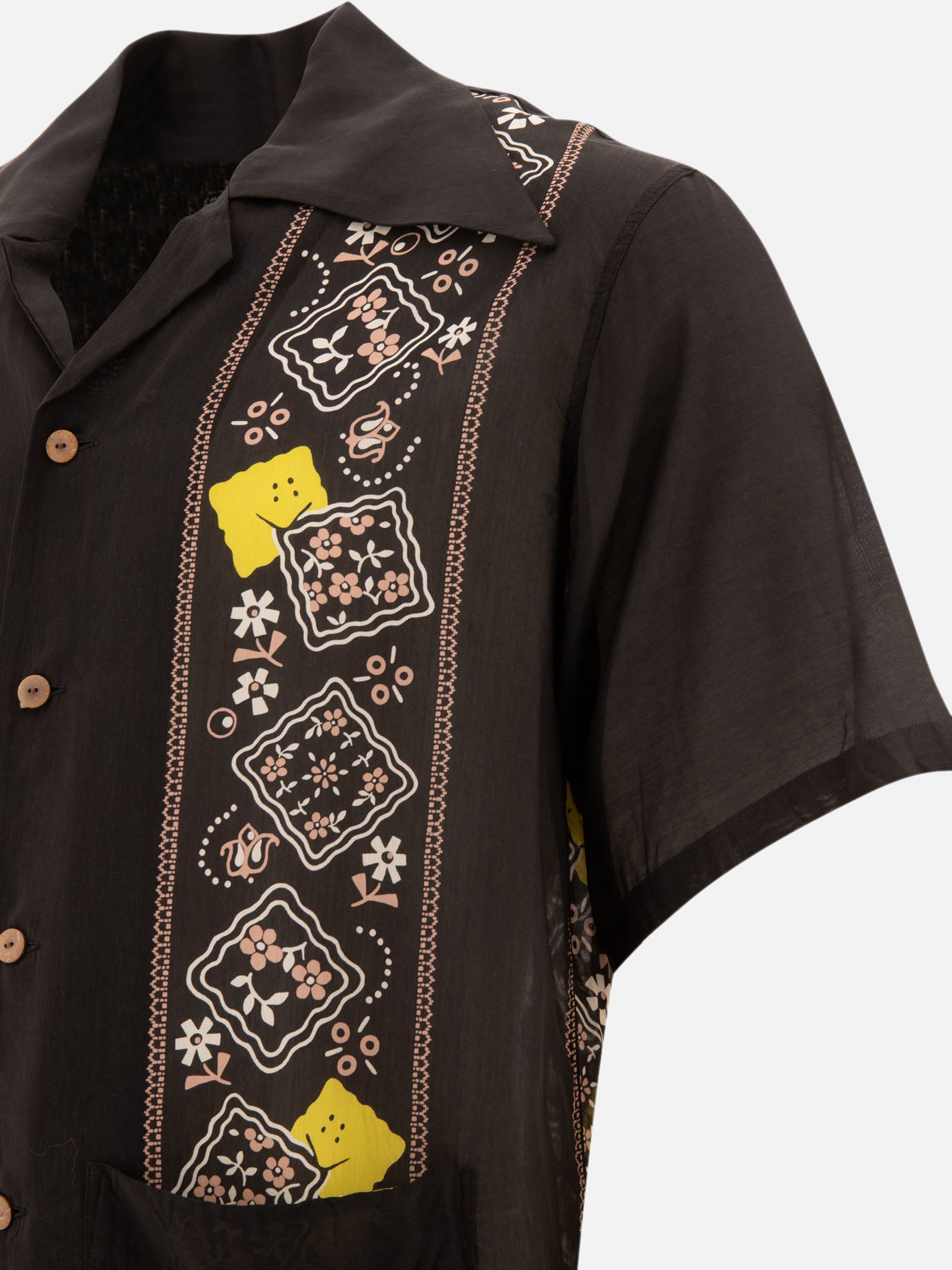 KAPITAL "Gauze Bandana Patchwork" shirt 14453481_2 Black 4
