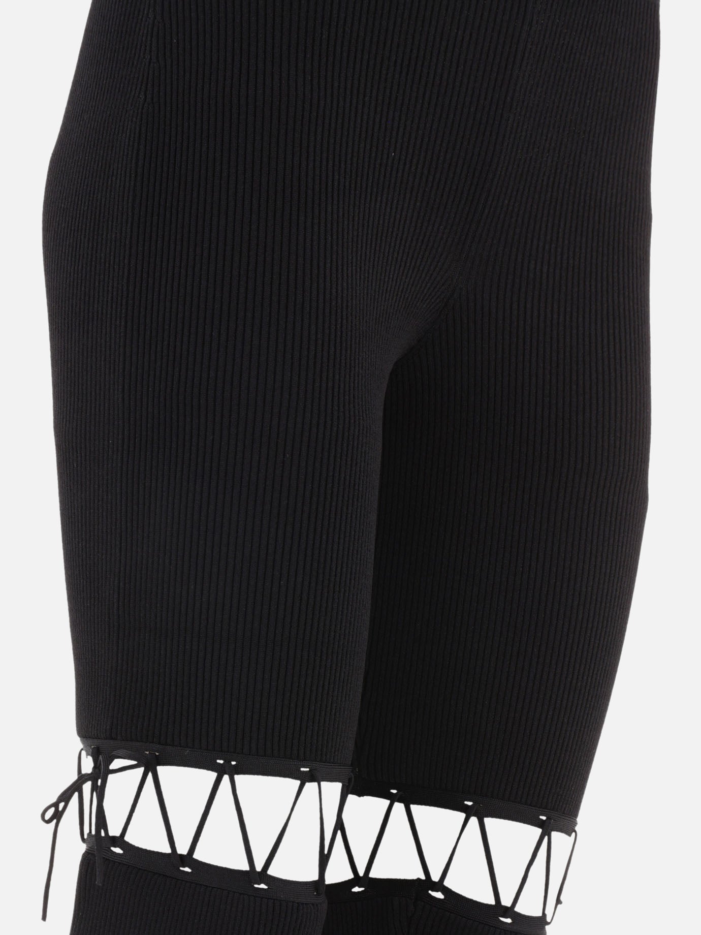 Nensi Dojaka Flared laced leggings 19083134_XS Black 4