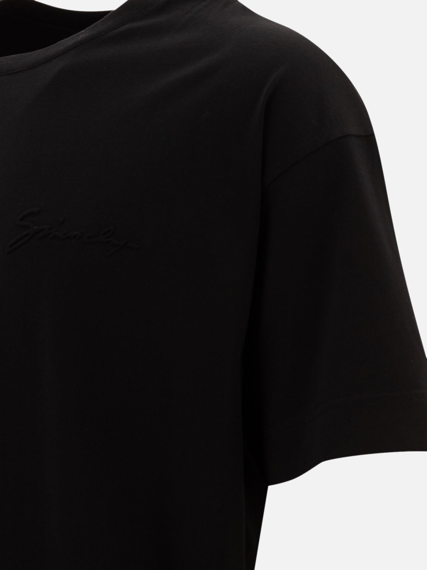 Givenchy T-shirt with GIVENCHY signature 17770859_L Black 4