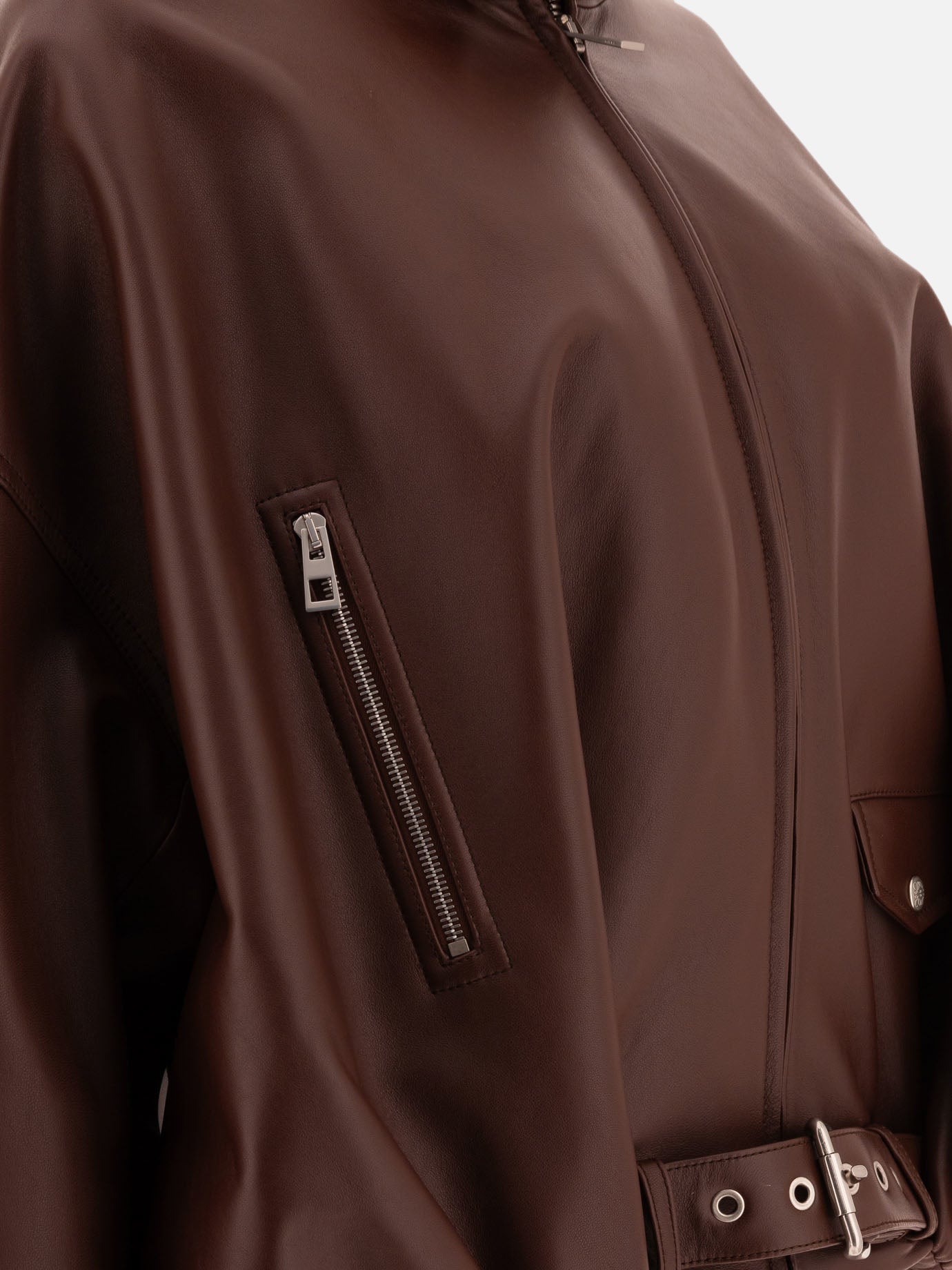 Loewe Balloon jacket in nappa lambskin 11270447_36 Brown 4