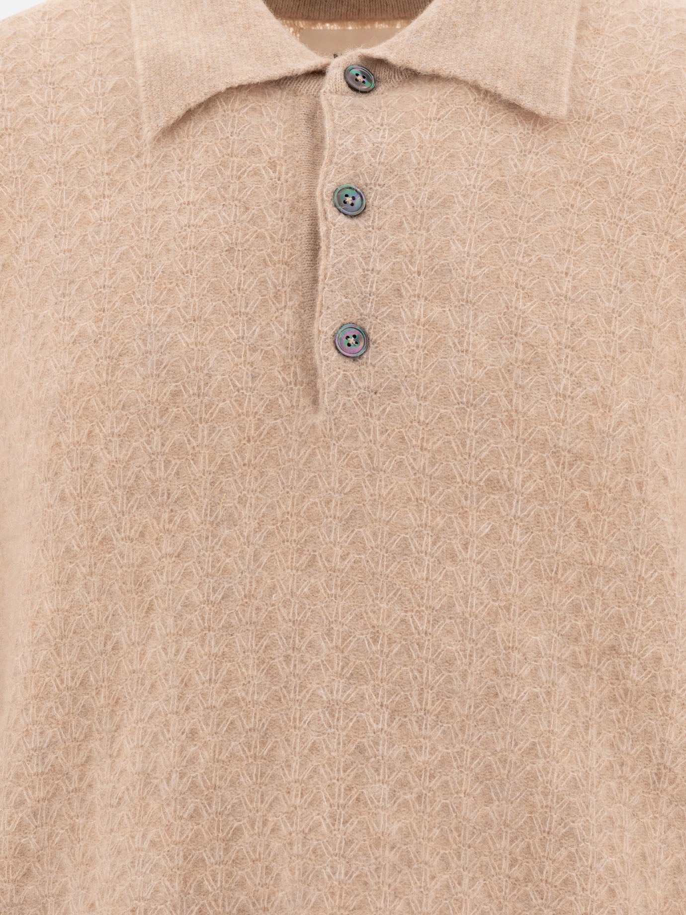 NN.07 "Alfie" alpaca-blend polo sweater 13092975_S Beige 3
