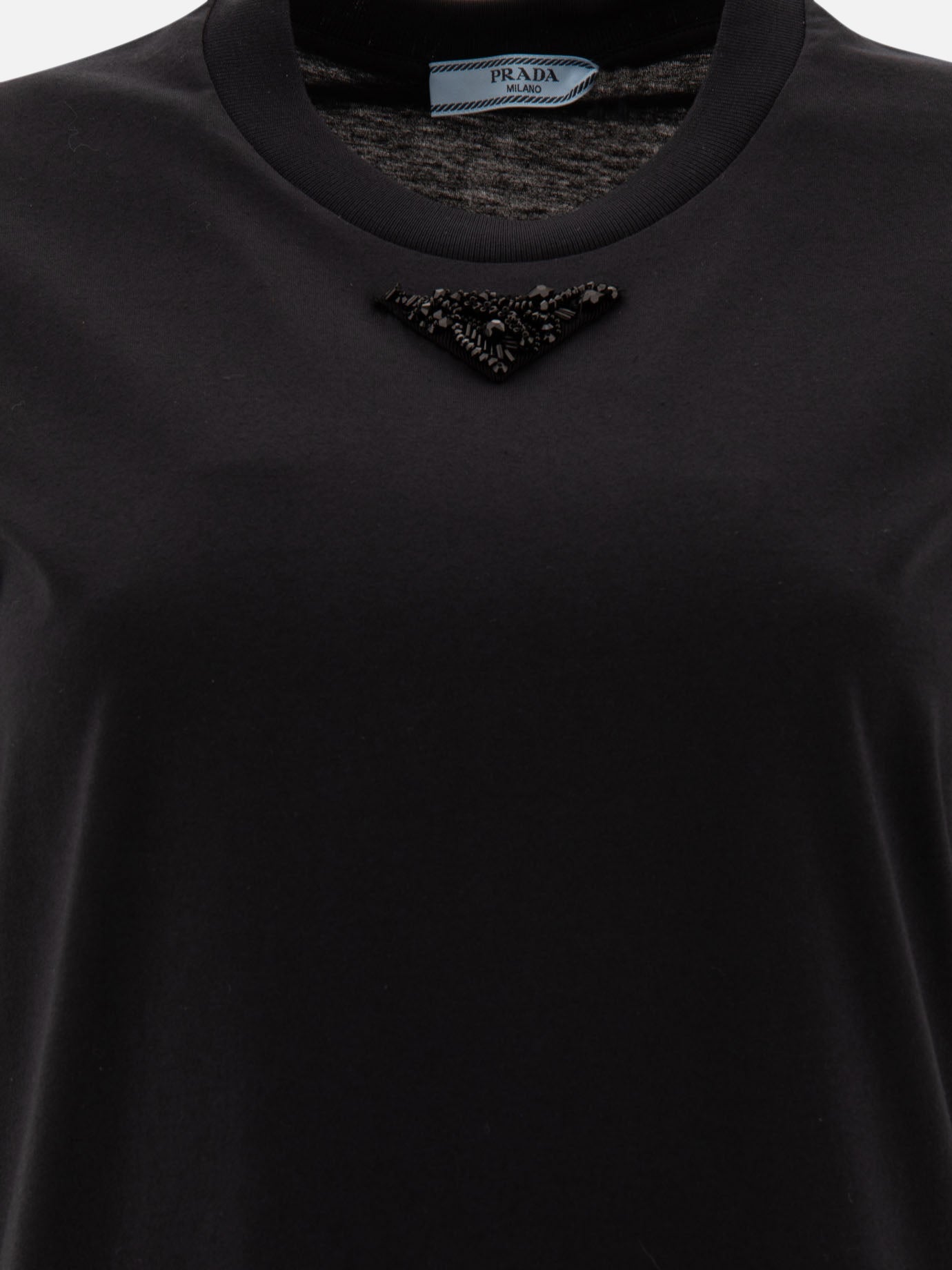 Prada T-shirt with triangle logo 10628735_M Black 3