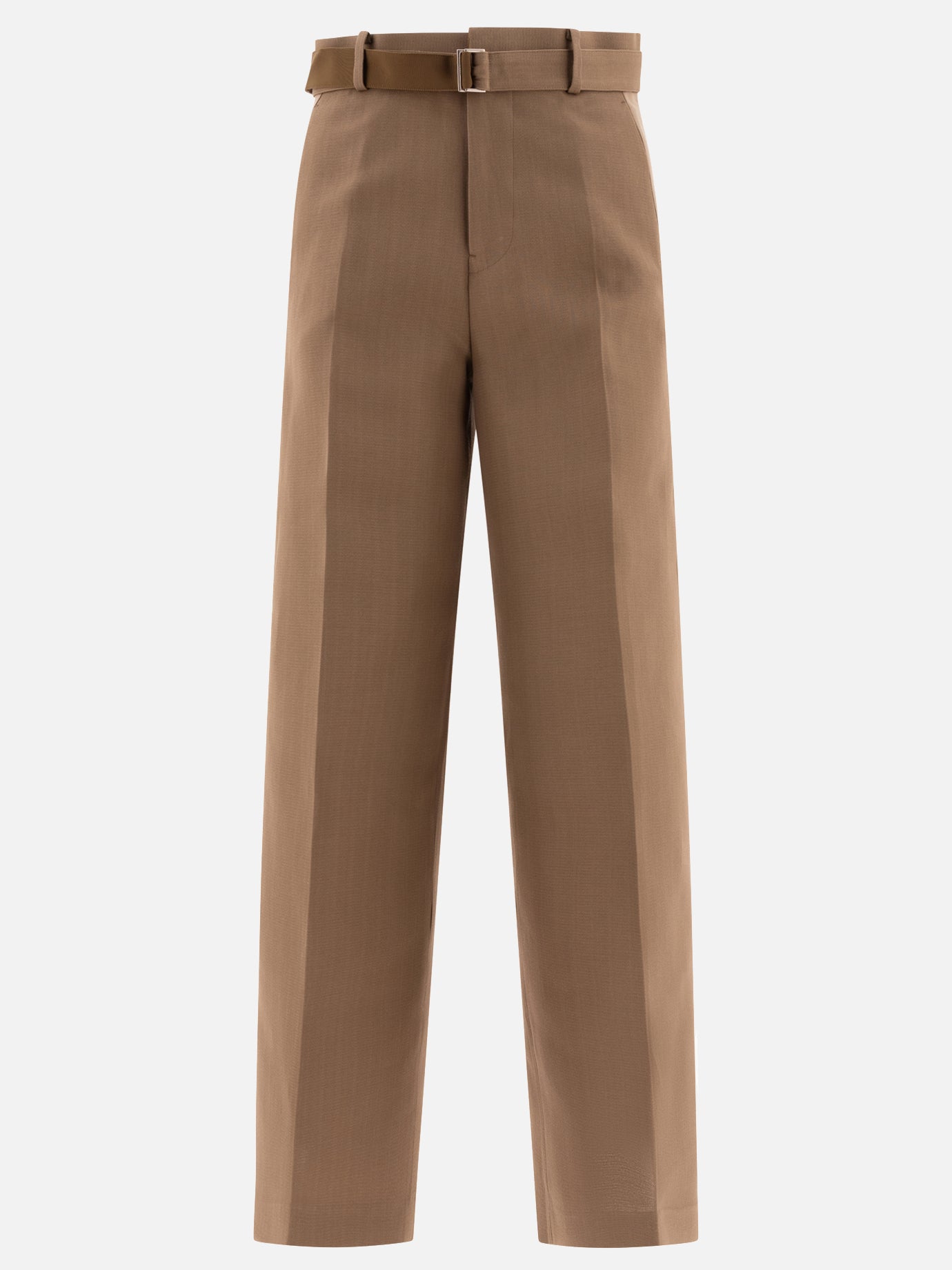 Sacai Tailored belted trousers 18840342_0 Beige 1