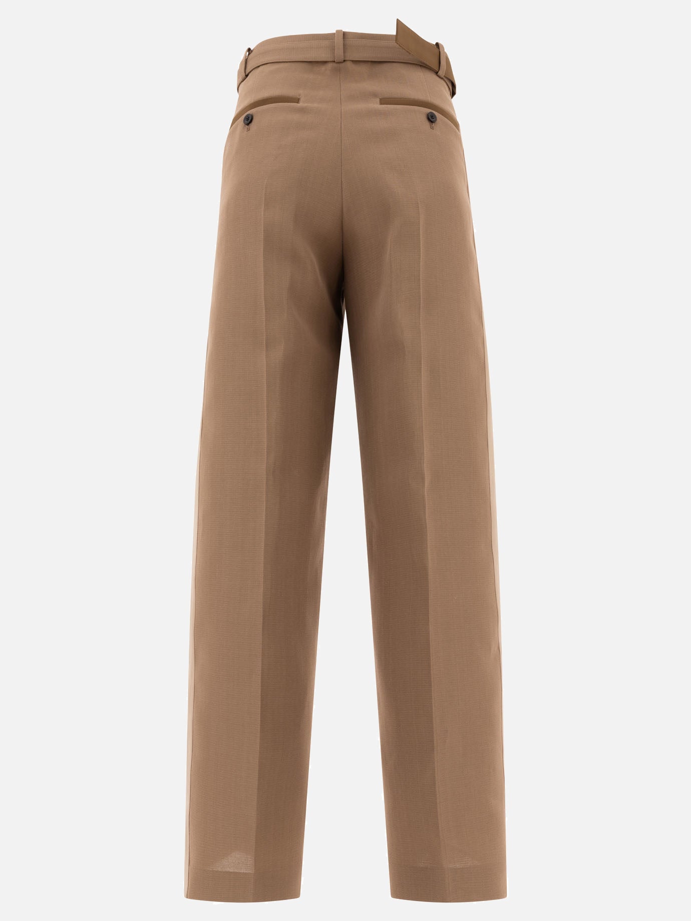 Sacai Tailored belted trousers 18840342_0 Beige 2