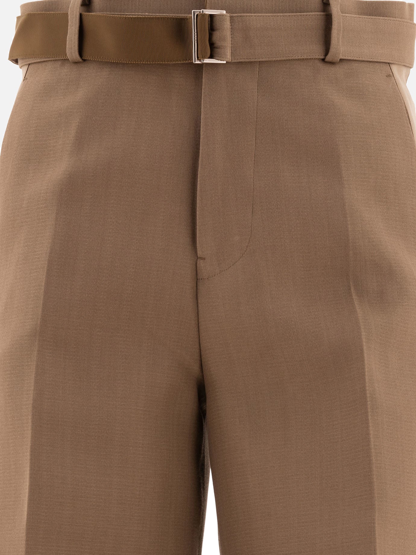 Sacai Tailored belted trousers 18840342_0 Beige 3