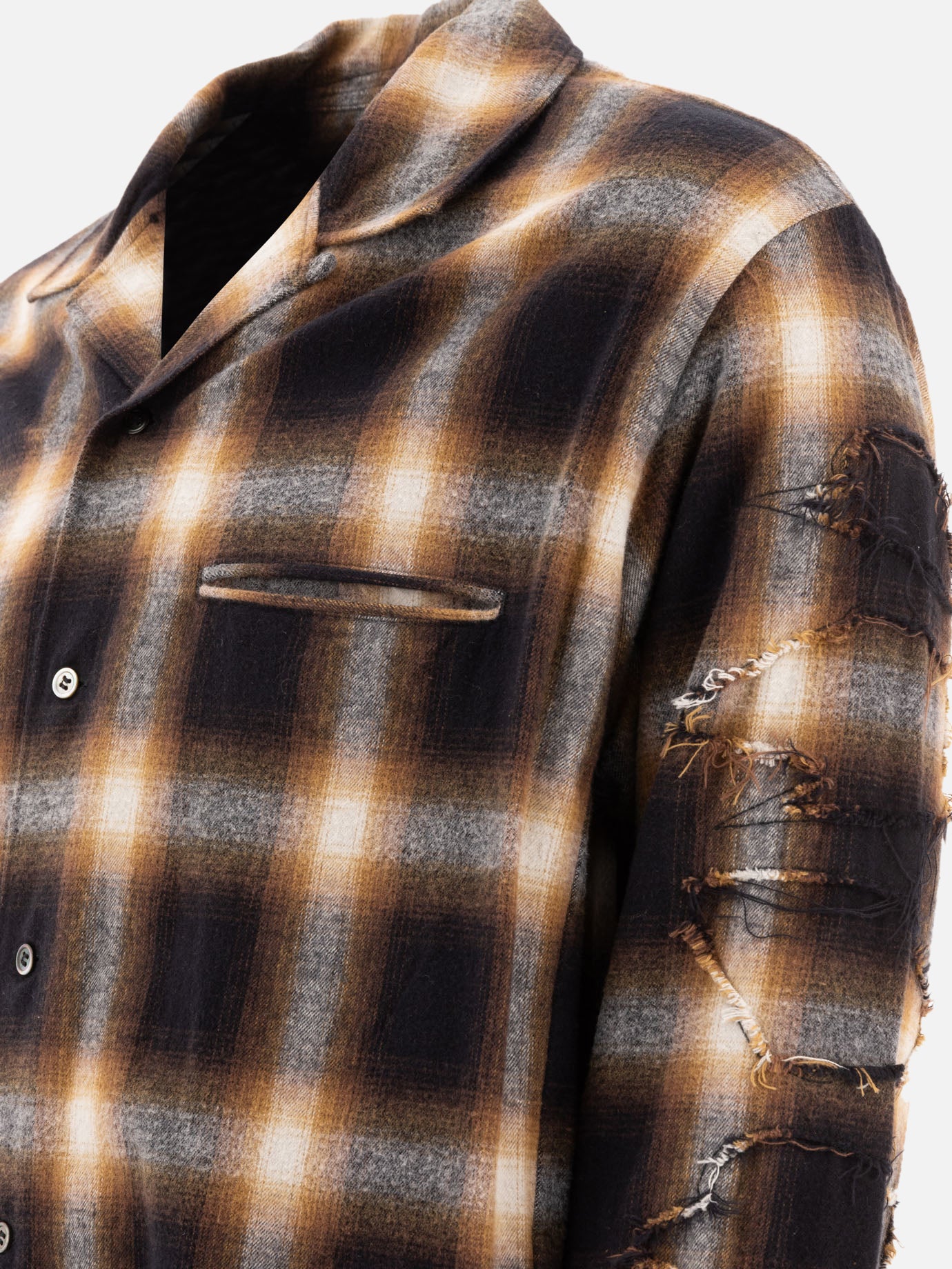 Undercover Check shirt 15595365_3 Brown 4