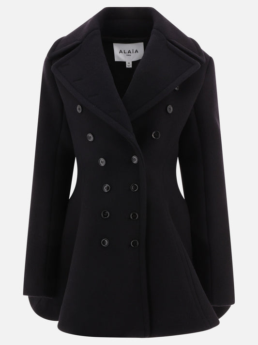 Long coats 83% wool 17% polyamide  Black - Alaïa Women | PLP | VIETTI Online Store 
