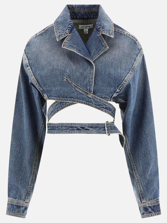 Denim jackets 100% cotton  Blue - Alaïa Women | PLP | VIETTI Online Store 
