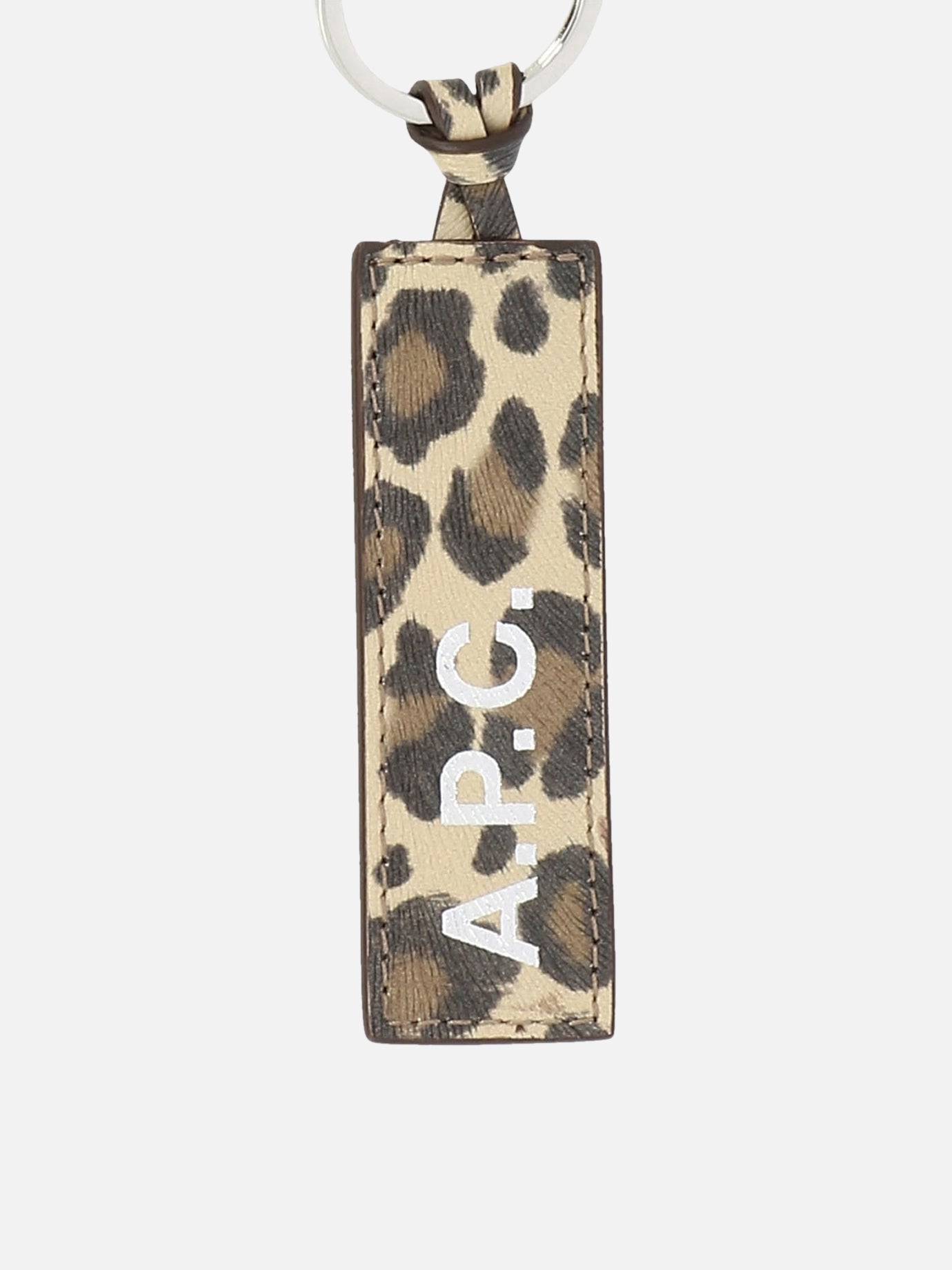 Leopard-print key ring