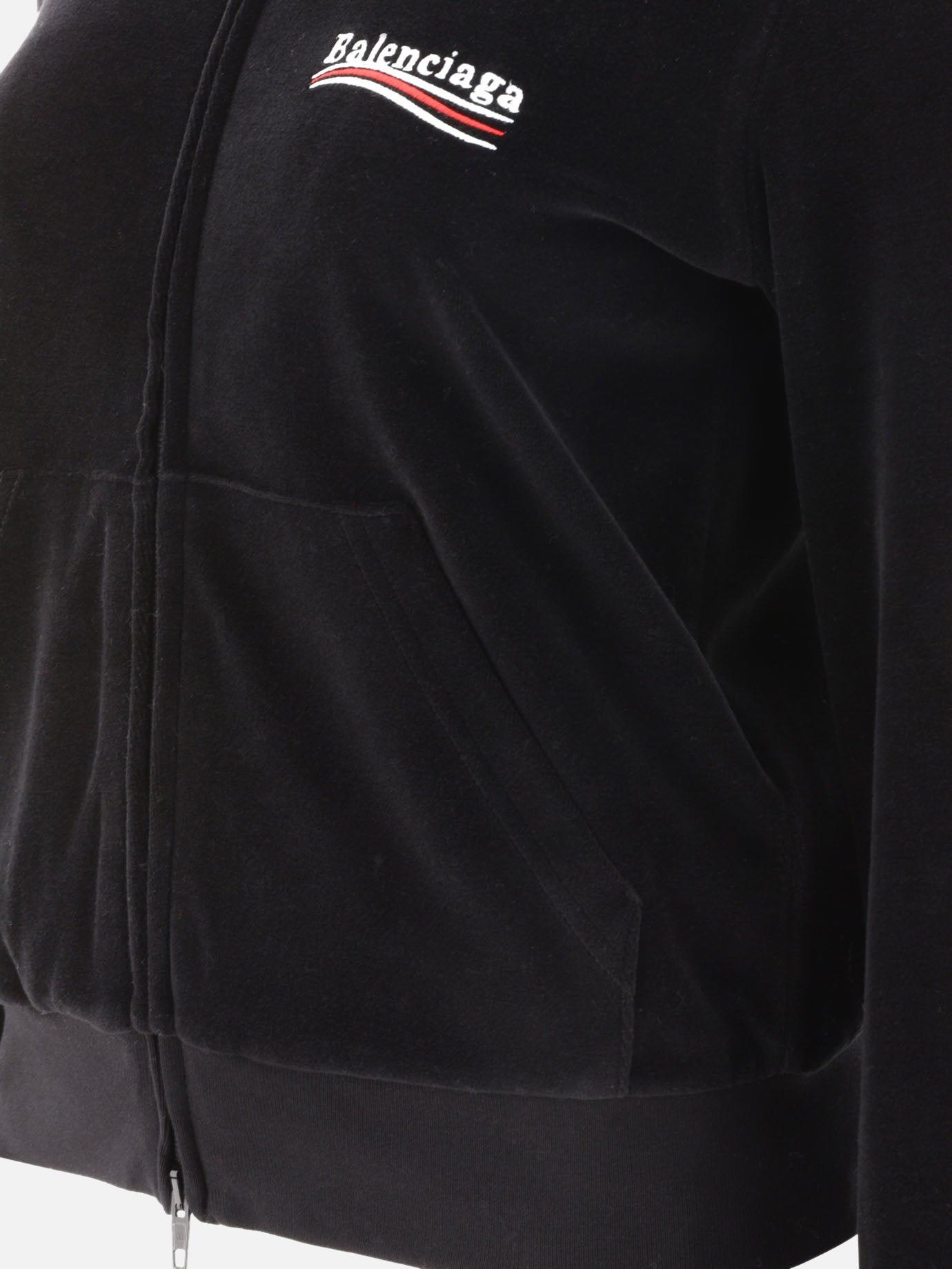 Full zip sweatshirts 100% cotton  Black - Balenciaga Women | PDP | VIETTI Online Store | Zoom-Modal_4

