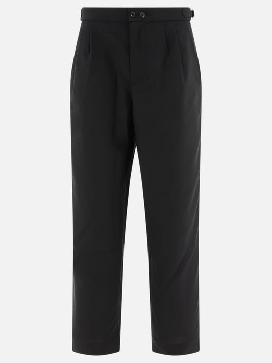 Bode "Tropical Wool Double Button" trousers Black