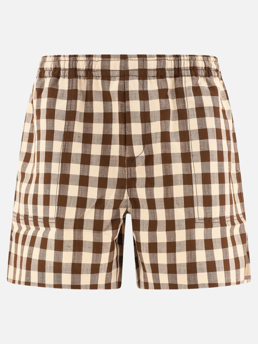 Bode "Gilbert Check" shorts Brown