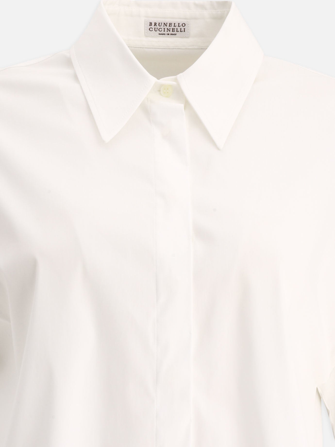 Formal shirts 72% cotton 23% polyammide 5% elastane  White - Brunello Cucinelli Women | PDP | VIETTI Online Store | thumbnail_3