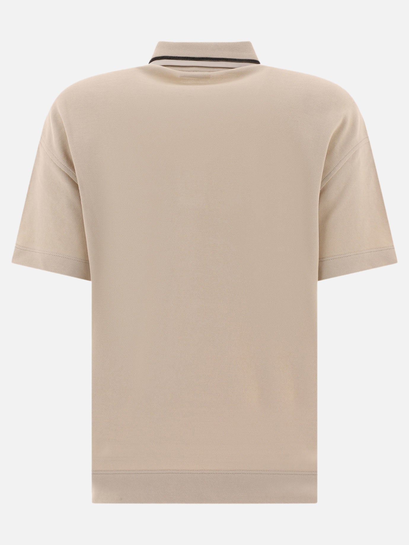 Polo shirts with buttons 100% cotton  Beige - Brunello Cucinelli Women | PDP | VIETTI Online Store | thumbnail_2