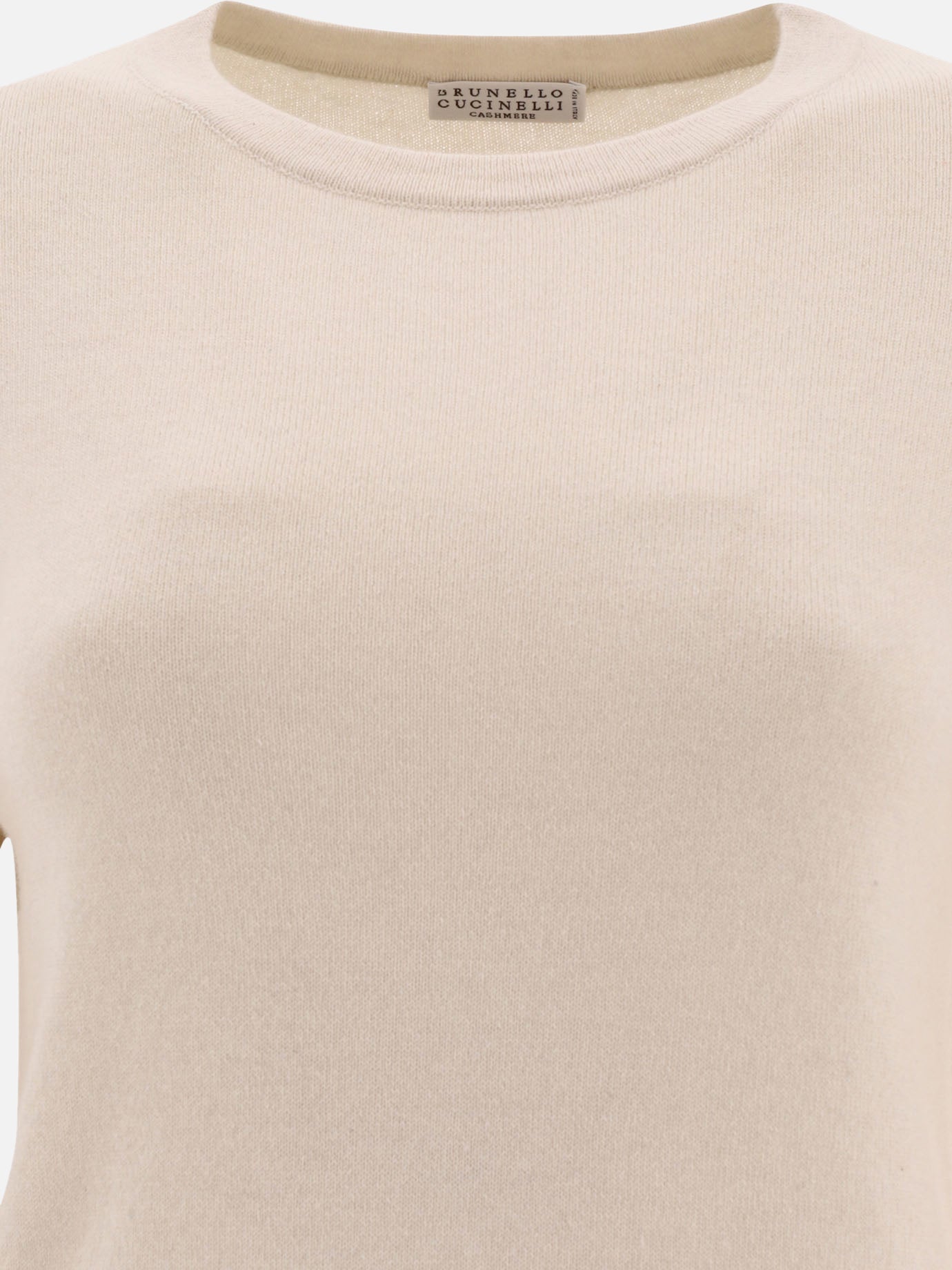 Crewneck sweaters 100% cashmere  Beige - Brunello Cucinelli Women | PDP | VIETTI Online Store | thumbnail_3