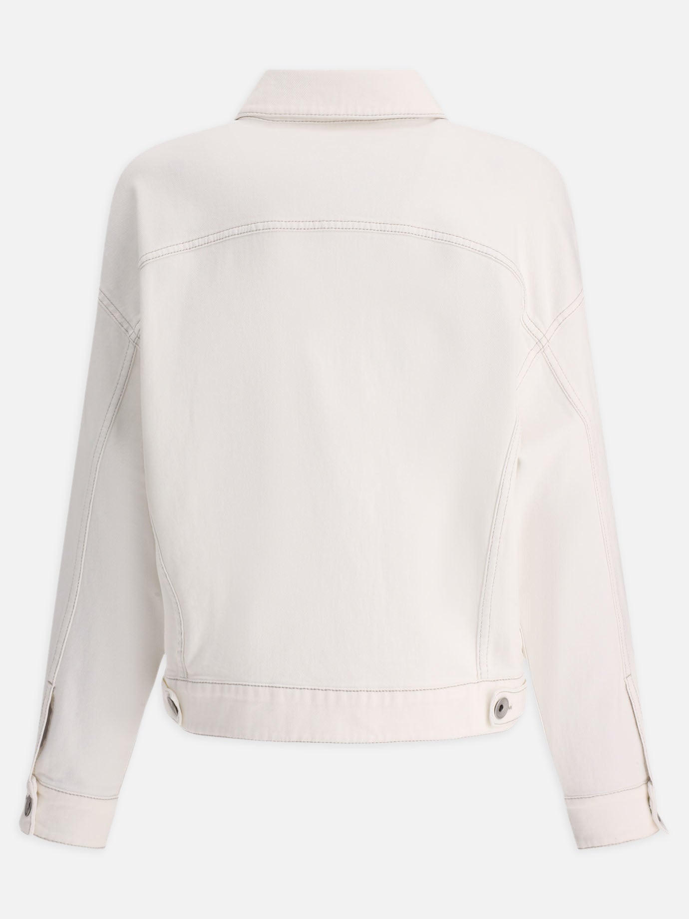 Denim jackets 98% cotton 2% elastane  White - Brunello Cucinelli Women | PDP | VIETTI Online Store | Zoom-Modal_2
