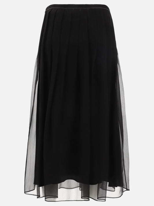 Long skirts 100% silk  Black - Brunello Cucinelli Women | PLP | VIETTI Online Store | 2
