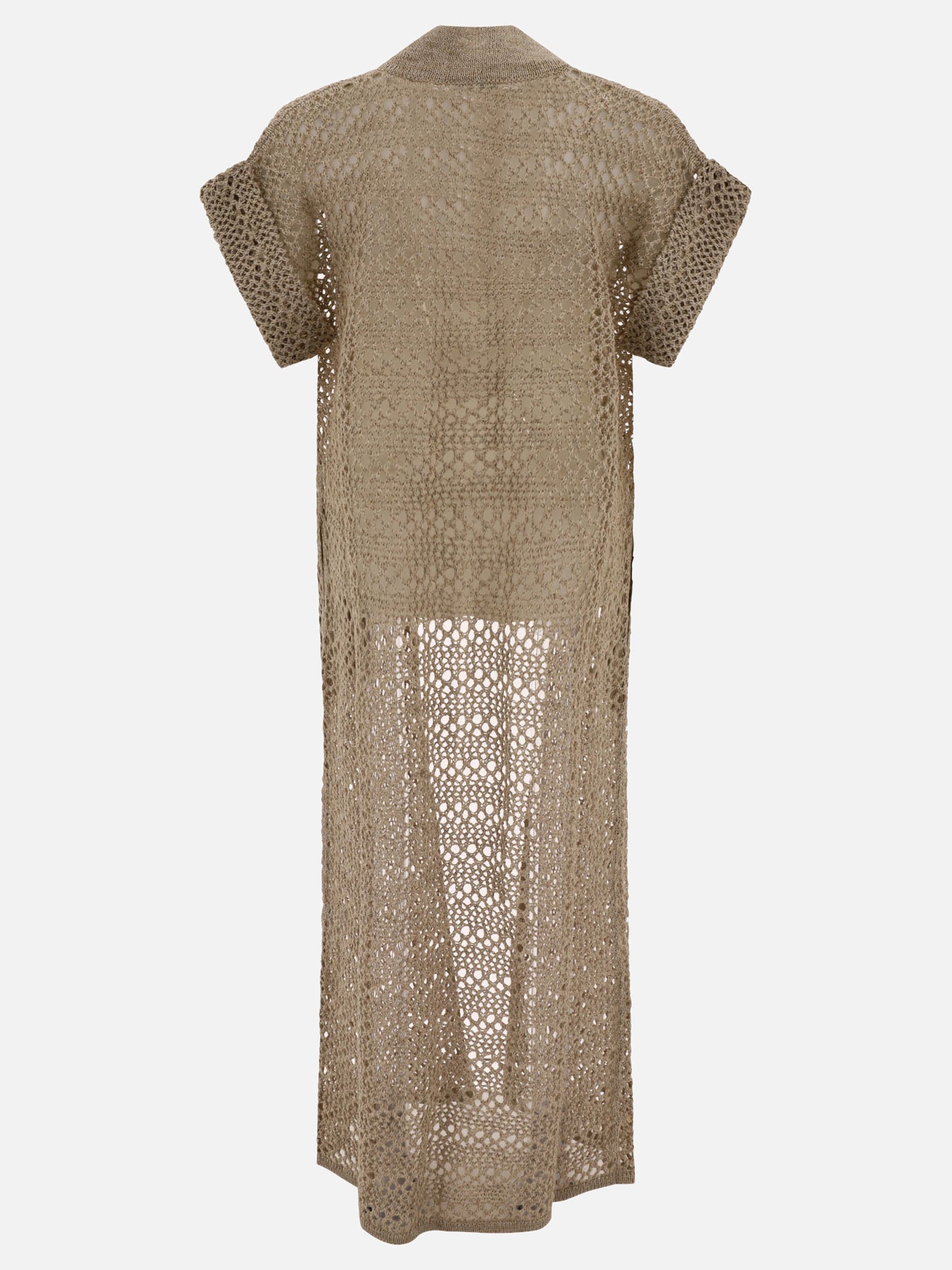 Cardigans 70% linen 30% silk  Beige - Brunello Cucinelli Women | PDP | VIETTI Online Store | thumbnail_2