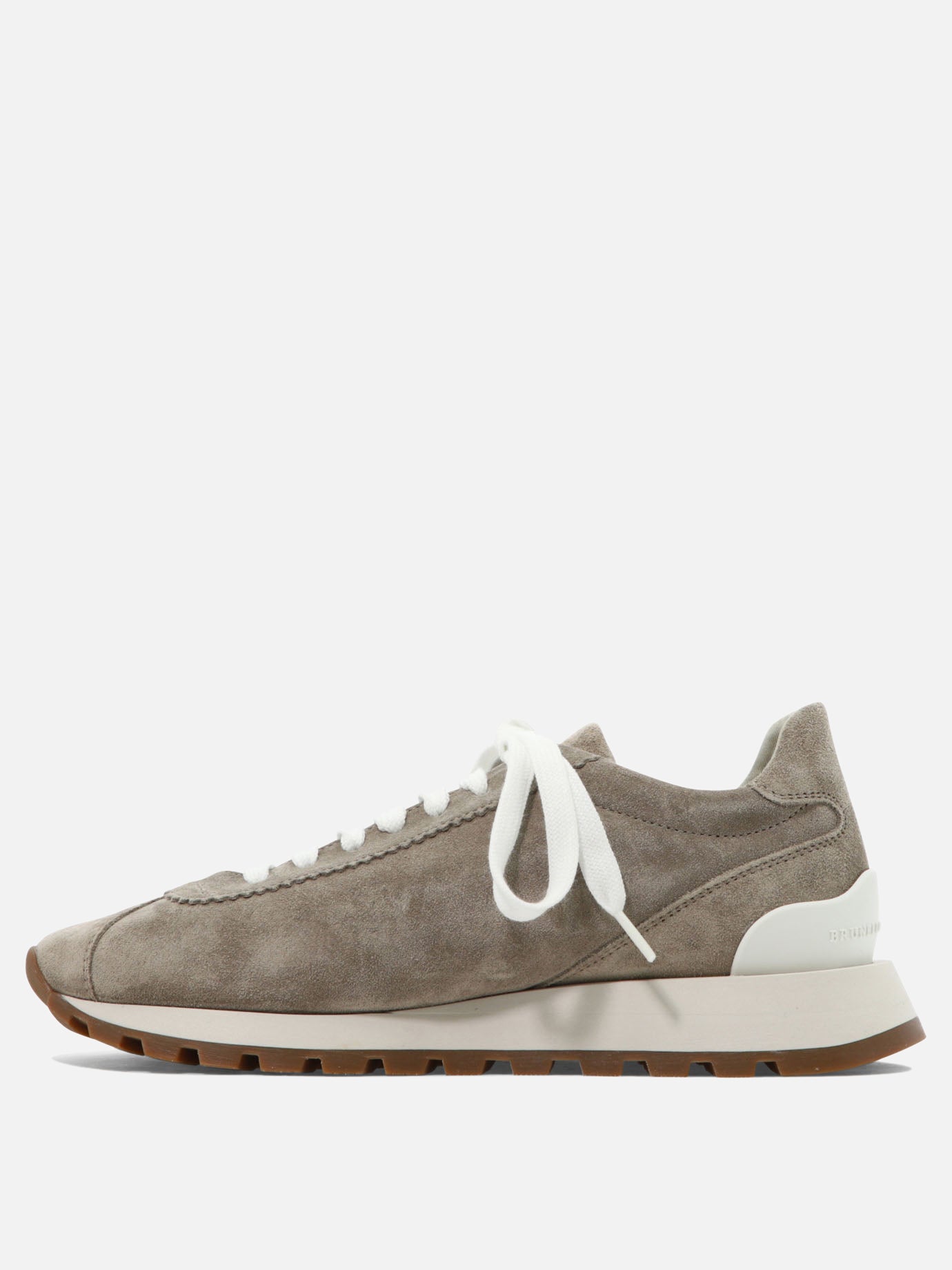 Low top sneakers 100% suede - 100% rubber  Brown - Brunello Cucinelli Women | PDP | VIETTI Online Store | thumbnail_3