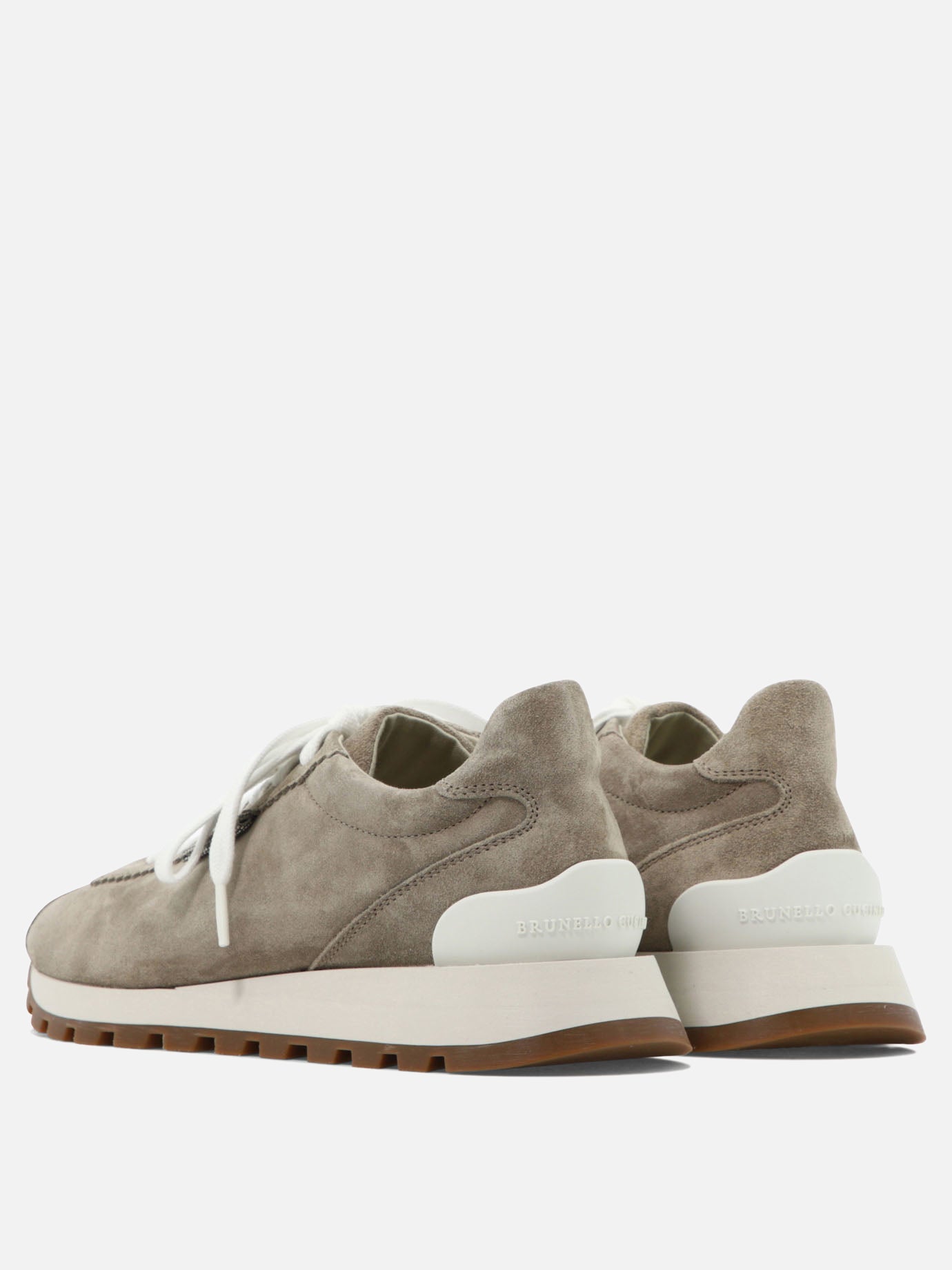 Low top sneakers 100% suede - 100% rubber  Brown - Brunello Cucinelli Women | PDP | VIETTI Online Store | thumbnail_4