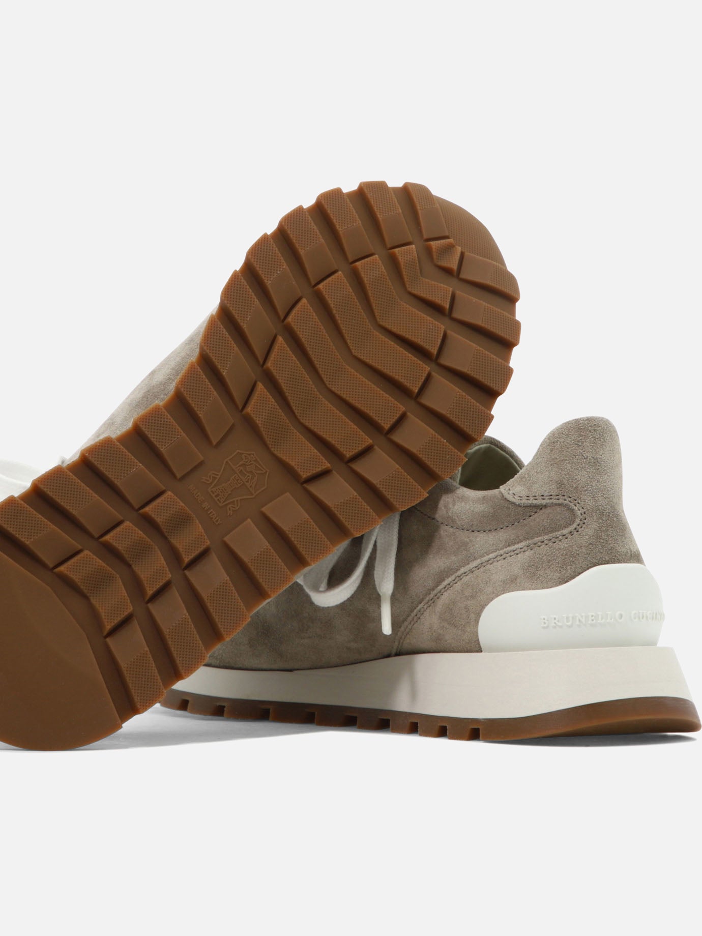 Low top sneakers 100% suede - 100% rubber  Brown - Brunello Cucinelli Women | PDP | VIETTI Online Store | thumbnail_5