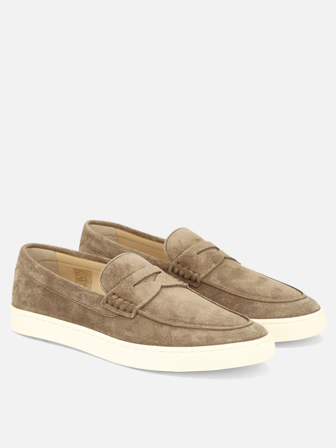 Loafers 100% suede - 100% rubber  Beige - Brunello Cucinelli Men | PDP | VIETTI Online Store | thumbnail_2