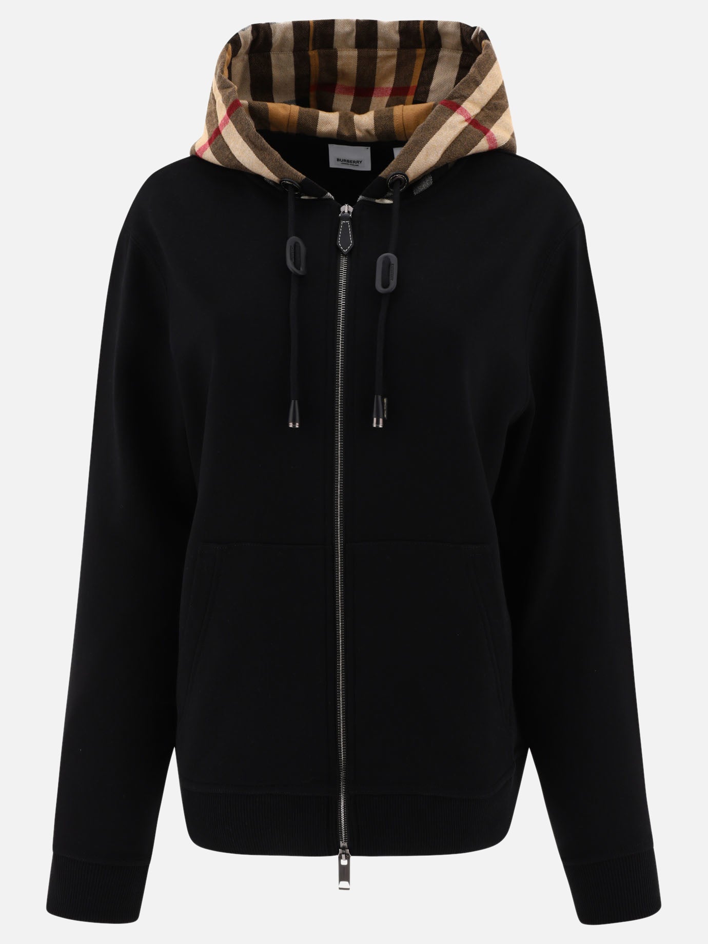 Full zip sweatshirts 100% cotton  Black - Burberry Women | PDP | VIETTI Online Store | Zoom-Modal
