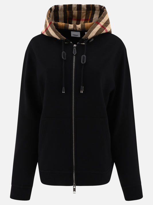 Full zip sweatshirts 100% cotton  Black - Burberry Women | PLP | VIETTI Online Store 
