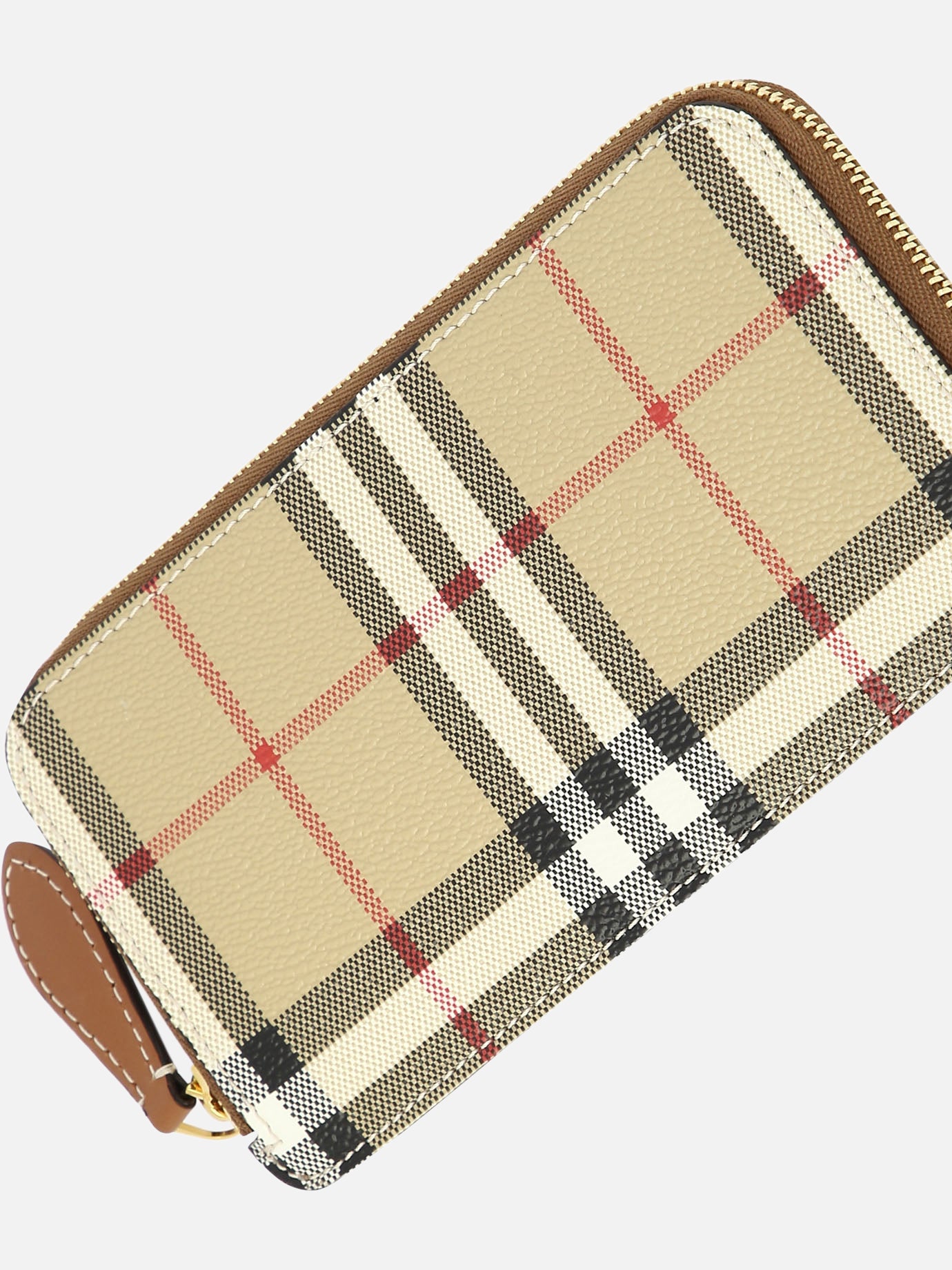 Card holders 71% polyurethane 16% polyester 12% cotton 1% acrylic  Beige - Burberry Women | PDP | VIETTI Online Store | Zoom-Modal_4

