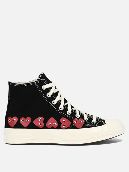 High top sneakers 100% cotton - 100% rubber  Black - Comme Des Garçons Play Men | PDP | VIETTI Online Store 

