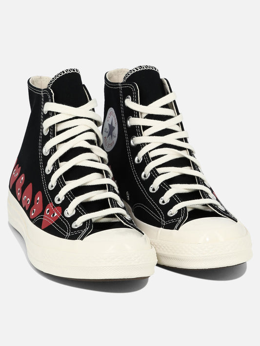 High top sneakers 100% cotton - 100% rubber  Black - Comme Des Garçons Play Men | PDP | VIETTI Online Store | 2
