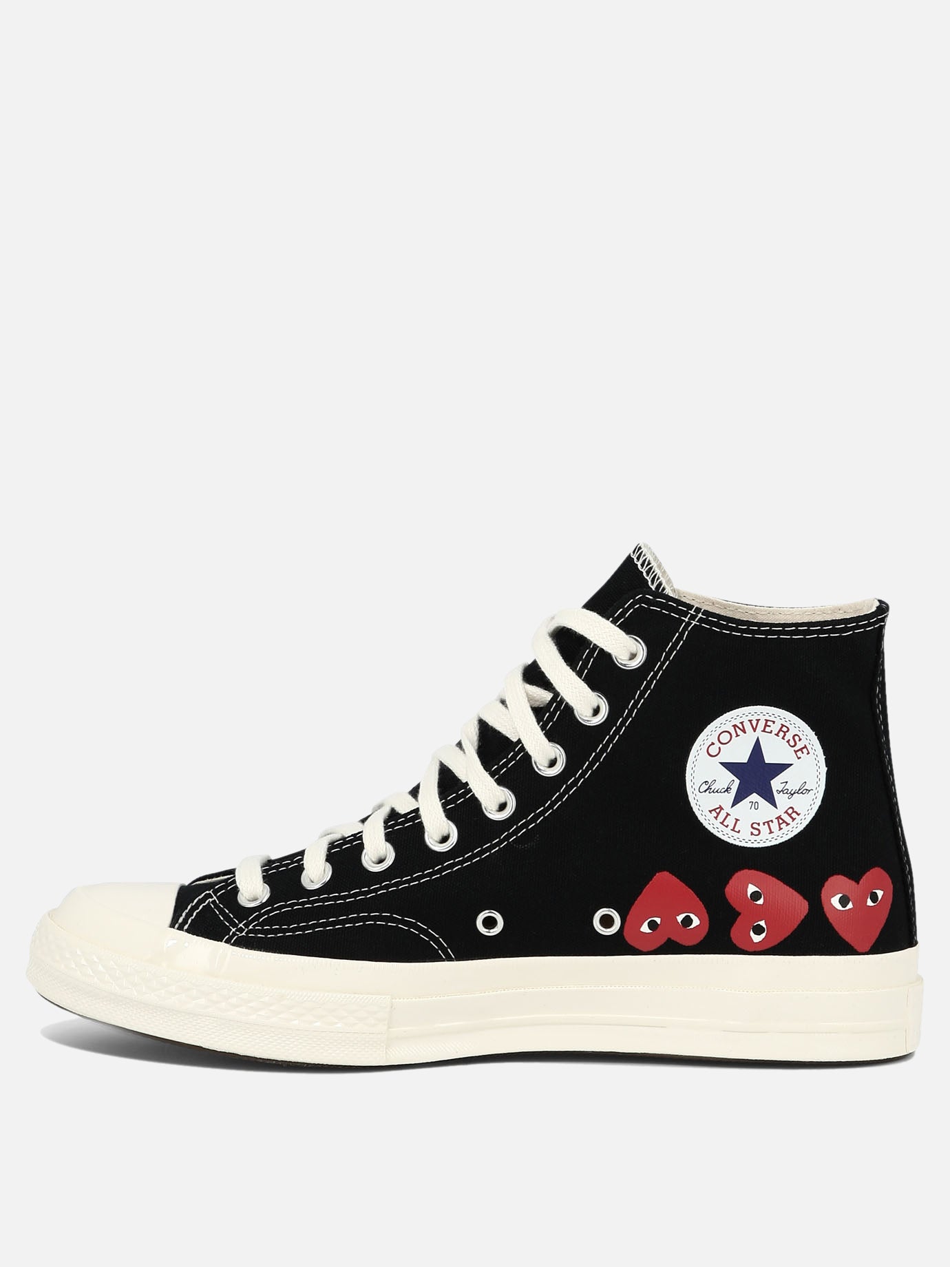 High top sneakers 100% cotton - 100% rubber  Black - Comme Des Garçons Play Men | PDP | VIETTI Online Store | thumbnail_3
