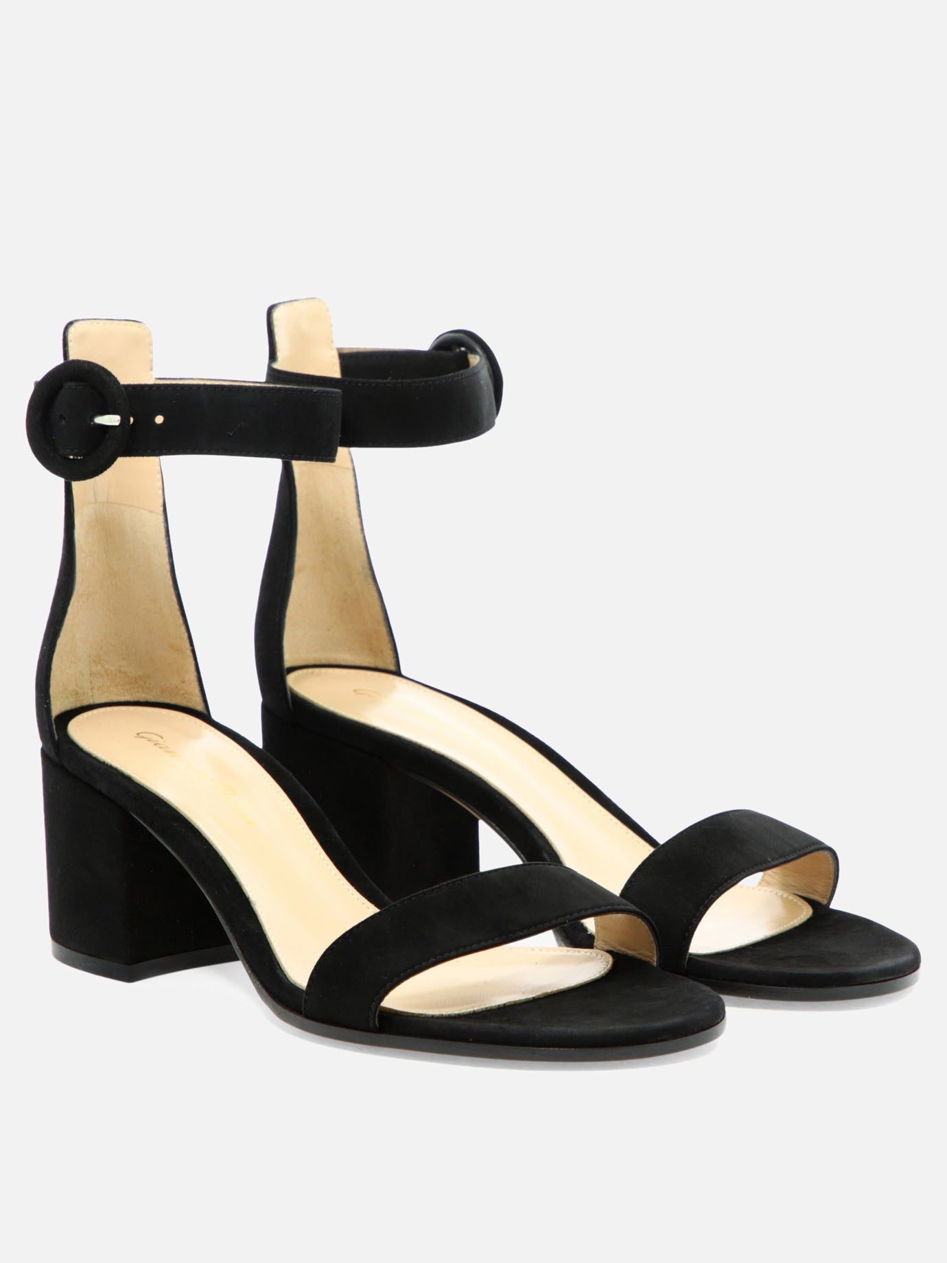 Heeled sandals 100% suede - 100% leather  Black - Gianvito Rossi Women | PDP | VIETTI Online Store | Zoom-Modal_2
