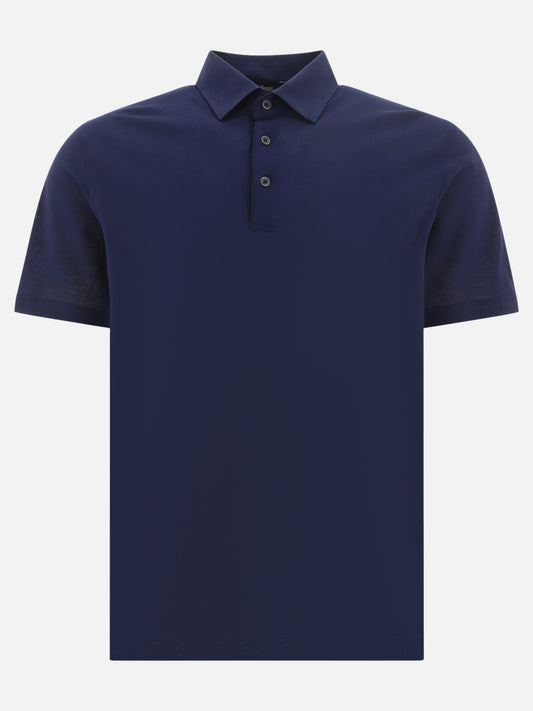 Crêpe jersey polo shirt