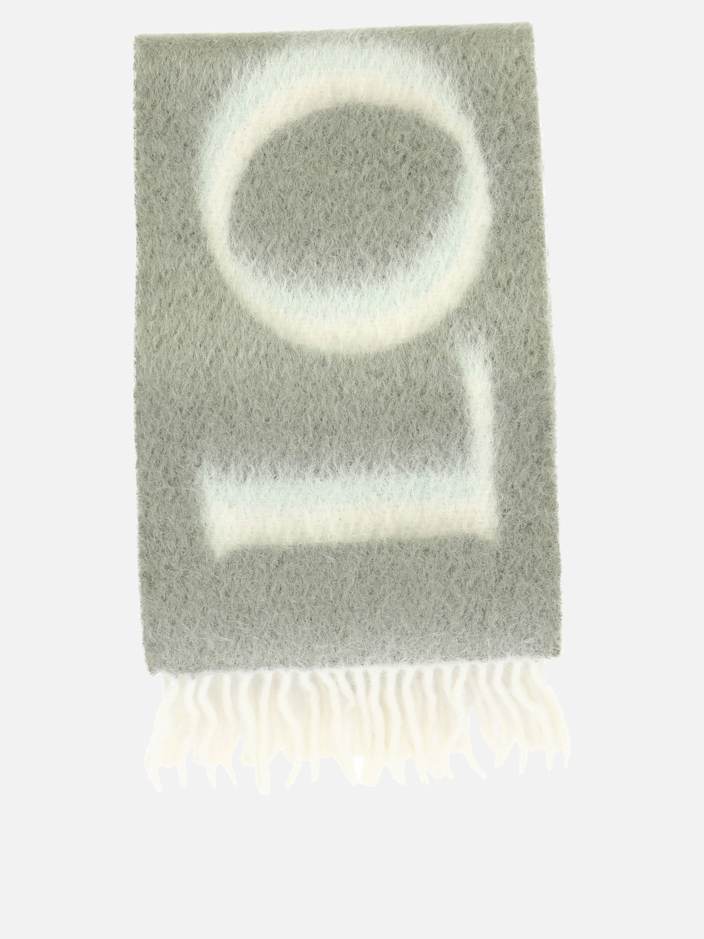 Fringed scarves 46% wool 45% mohair 5% leather 3% polyamide  Green - Loewe Women | PDP | VIETTI Online Store | Zoom-Modal
