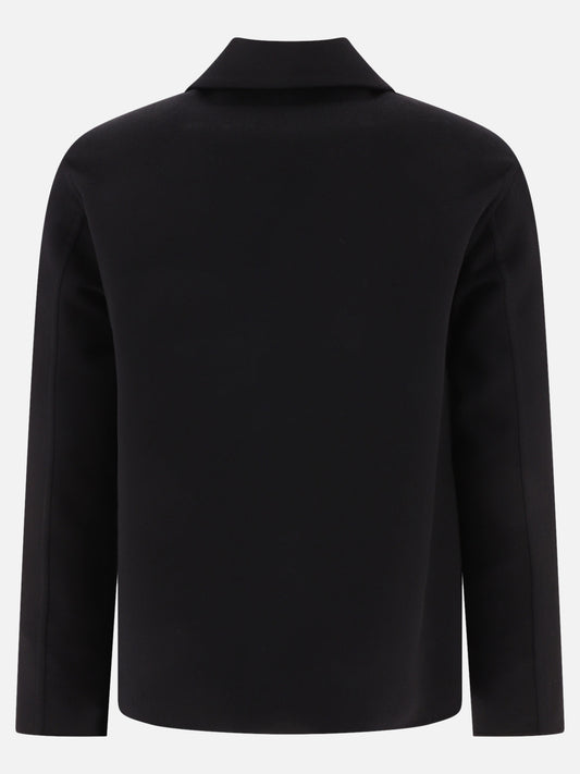 Short coats 72% wool 20% leather 8% cashmere  Black - Loewe Men | PLP | VIETTI Online Store | 2
