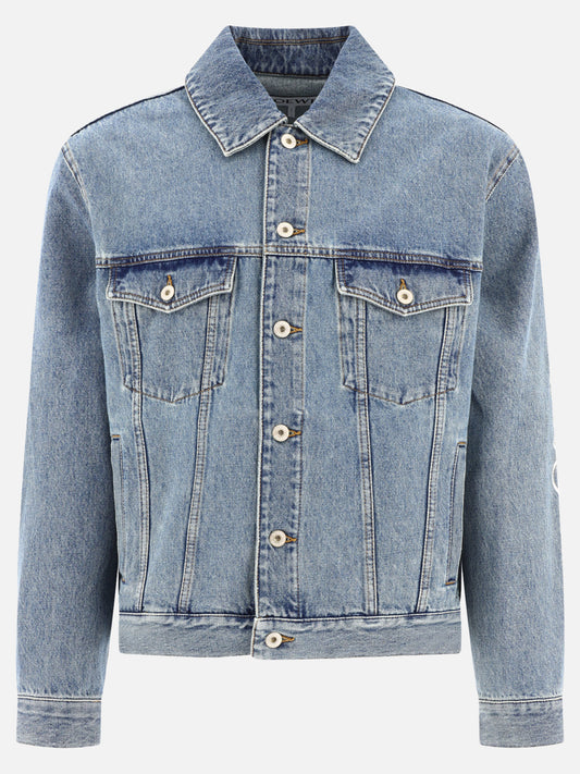 Denim jackets 95% cotton 5% leather  Blue - Loewe Men | PLP | VIETTI Online Store 
