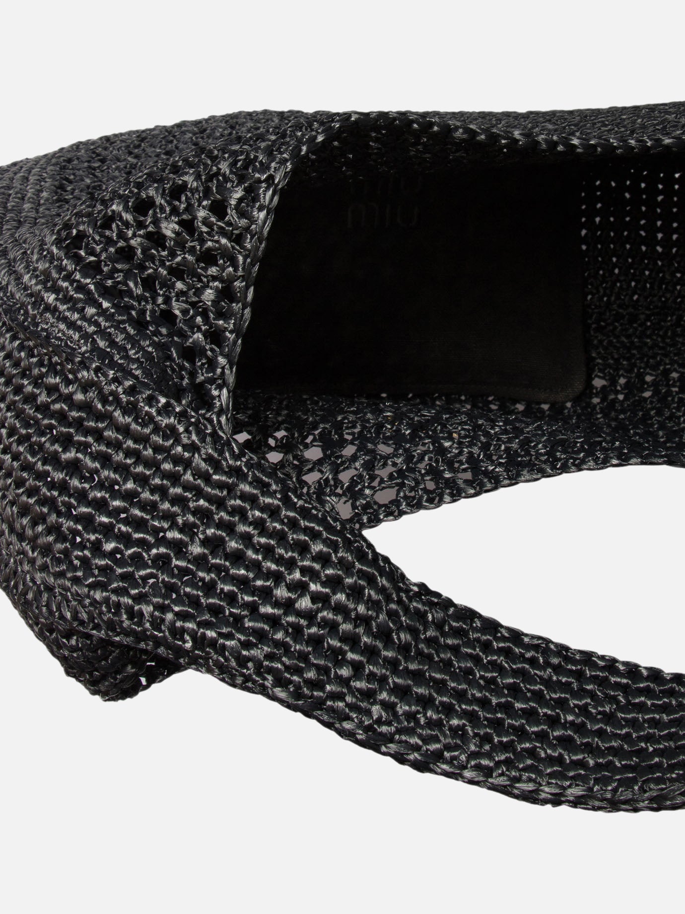 Miu Miu Crochet shoulder bag with logo 11929267_UNI Black thumbnail_5