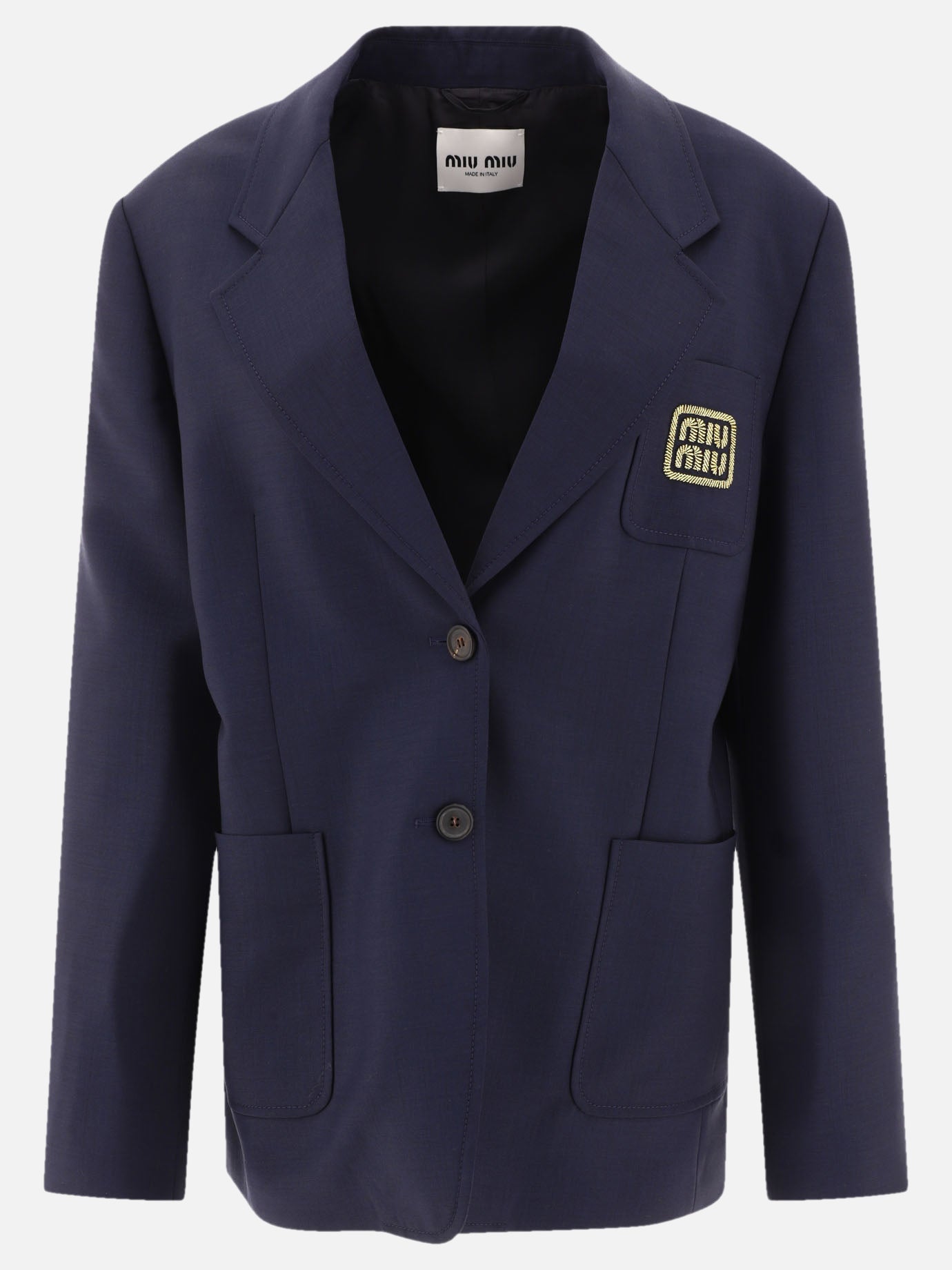 Blazers 100% wool  Blue - Miu Miu Women | PDP | VIETTI Online Store | Zoom-Modal
