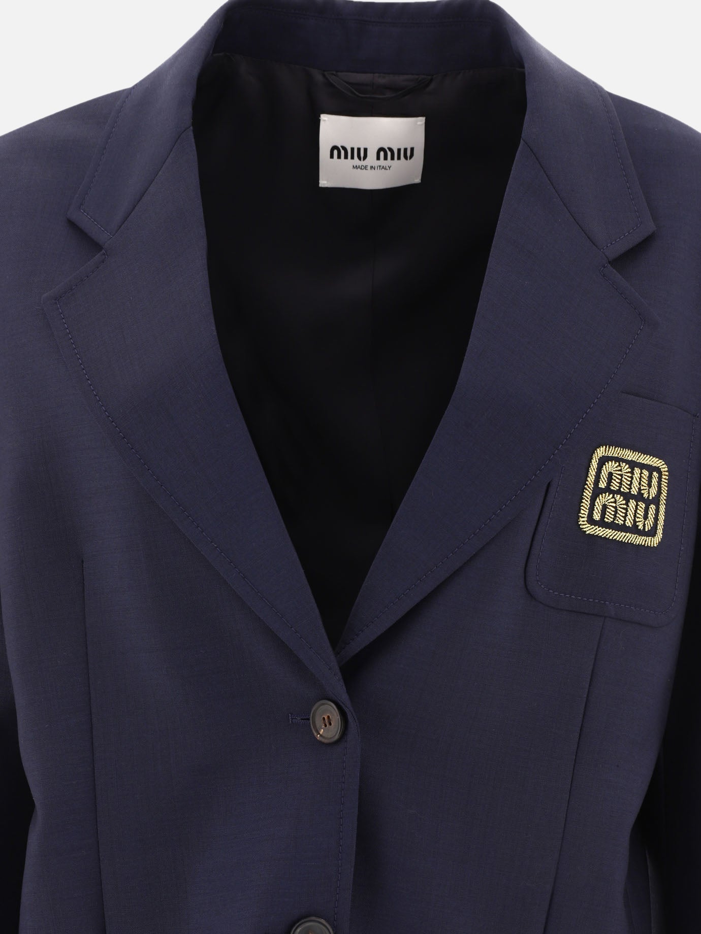 Blazers 100% wool  Blue - Miu Miu Women | PDP | VIETTI Online Store | thumbnail_3