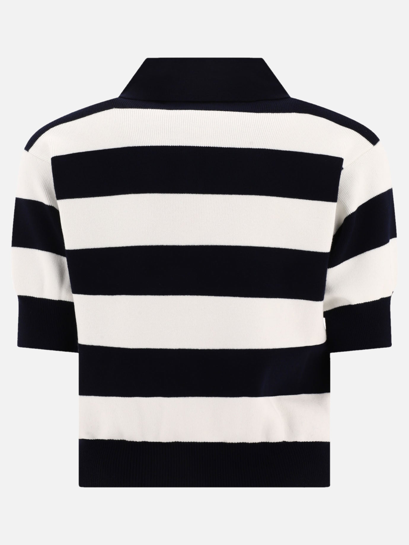 Polo shirts with buttons 90% cotton 9% polyamide 1% elastane  Blue - Miu Miu Women | PDP | VIETTI Online Store | Zoom-Modal_2

