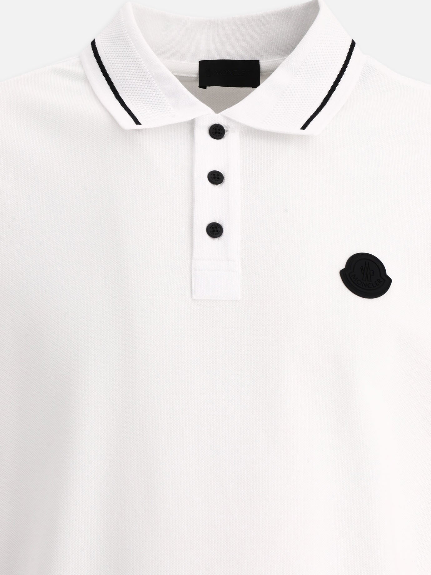 Polo shirts with buttons Logo  White - Moncler Men | PDP | VIETTI Online Store | thumbnail_3