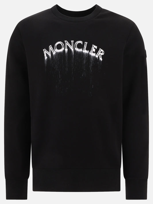 Crewnecks 100% cotton  Black - Moncler Men | PLP | VIETTI Online Store 
