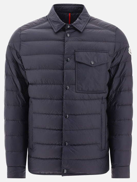 Down jackets 100% polyamide - Padding: down and feathers  Blue - Moncler Men | PLP | VIETTI Online Store 
