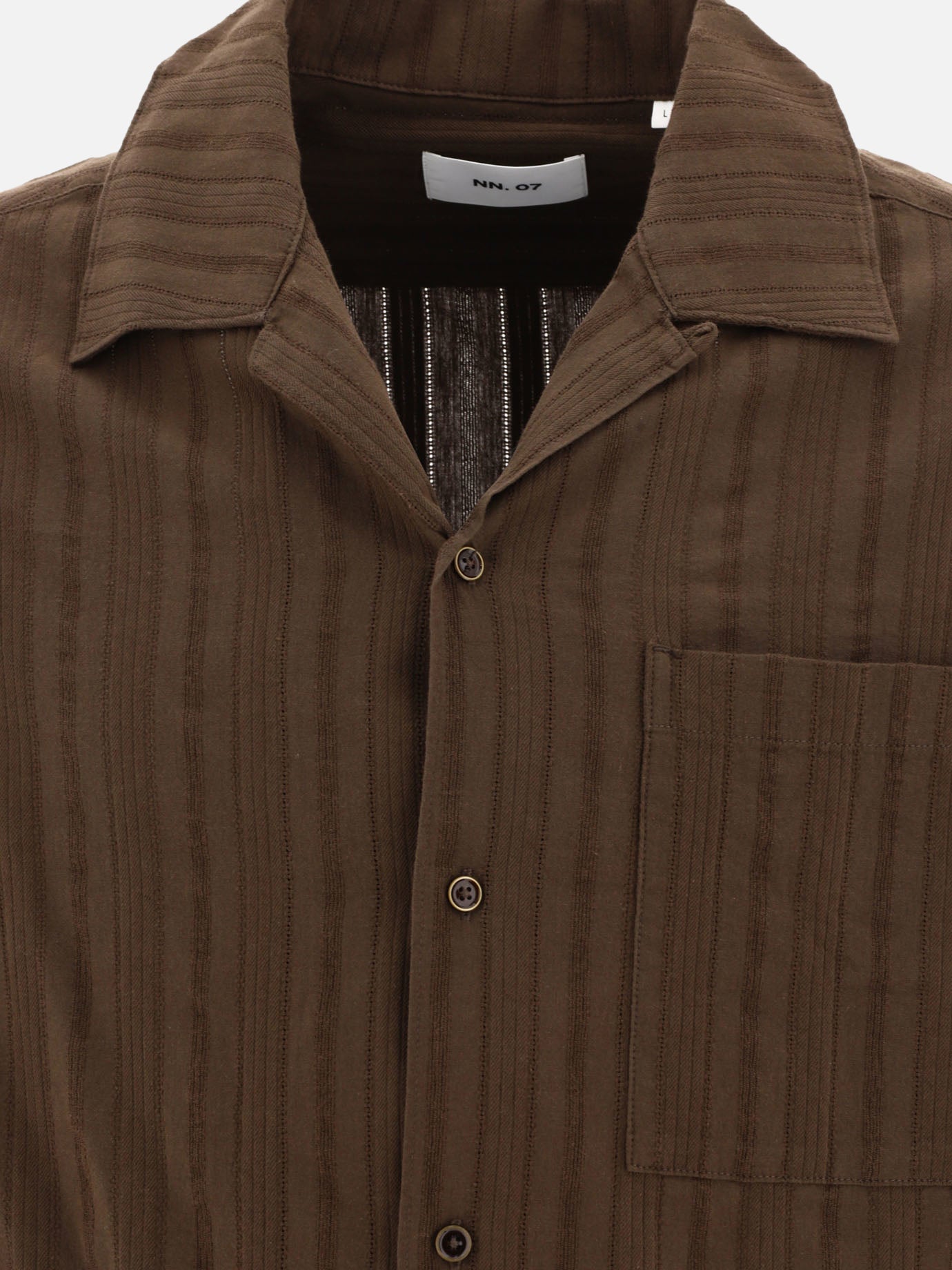 Casual shirts Solid colour  Brown - NN.07 Men | PDP | VIETTI Online Store | Zoom-Modal_3
