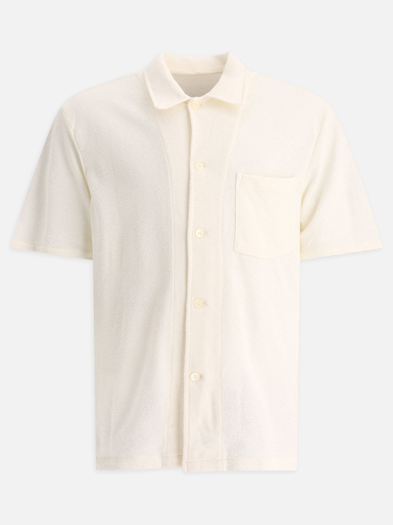 Casual shirts 49% cotton 27% polyester 24% polyamide  White - Our Legacy Men | PDP | VIETTI Online Store | thumbnail