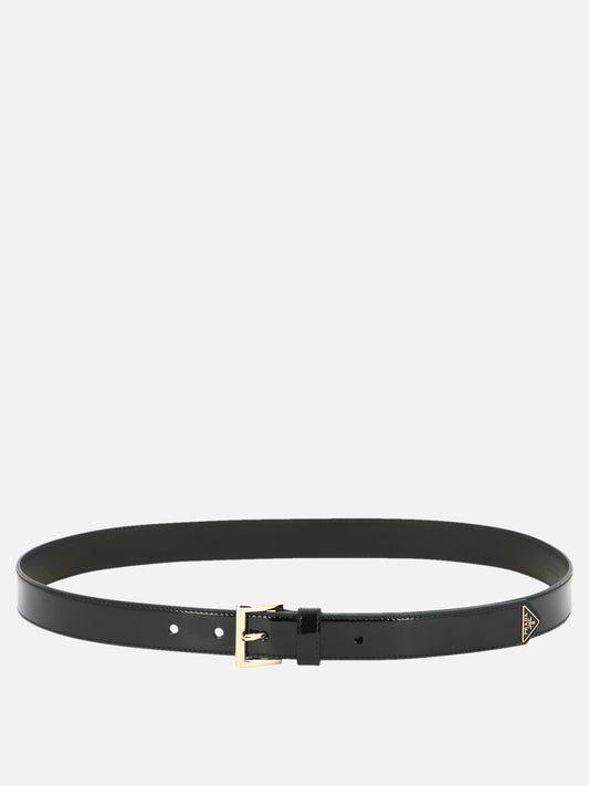 Patent leather belt