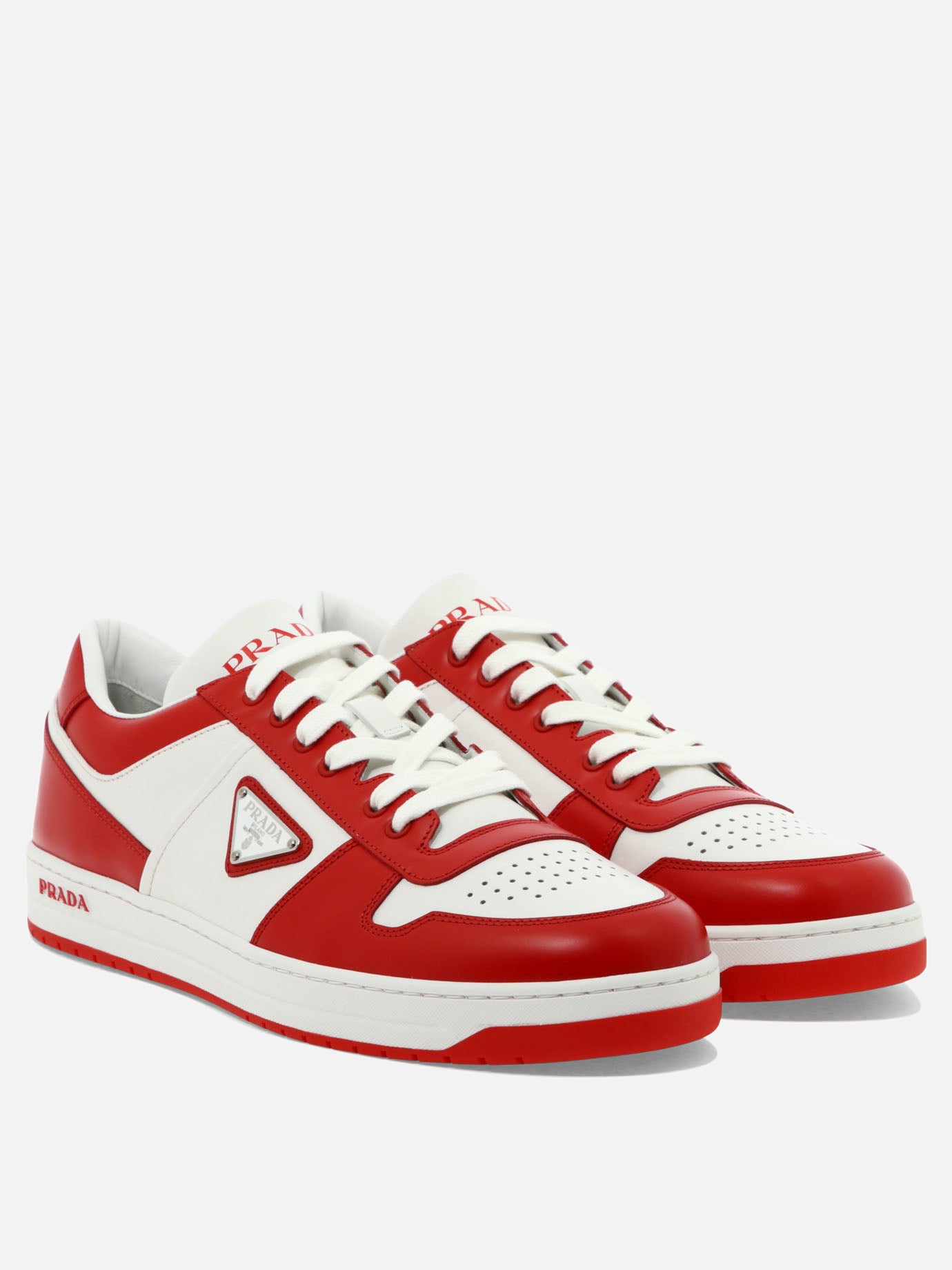 Low top sneakers 100% calf leather - 100% rubber  Red - Prada Men | PDP | VIETTI Online Store | Zoom-Modal_2
