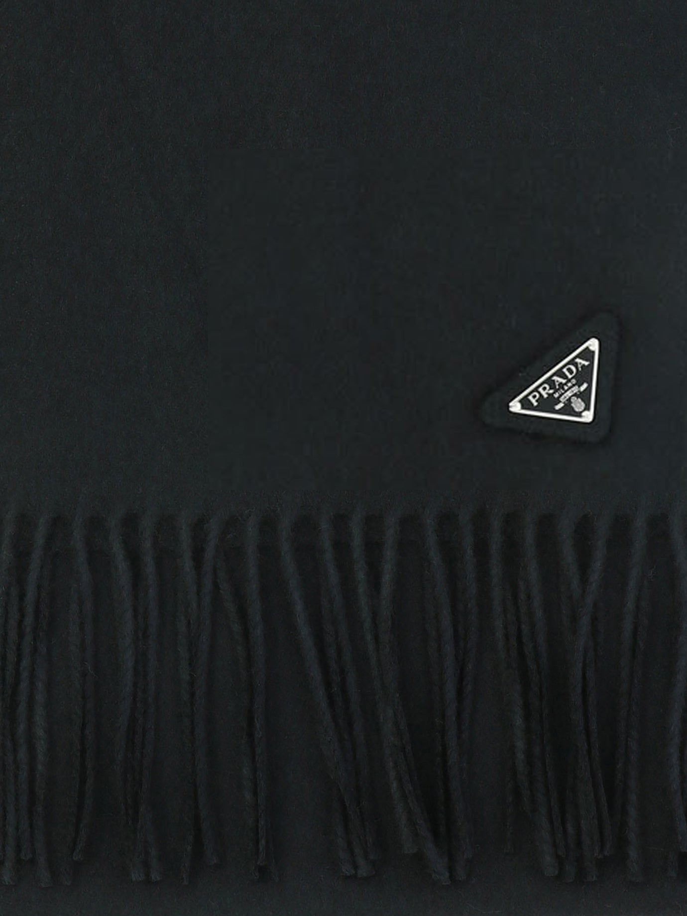 Fringed scarves 2FS047  Black - Prada Men | PDP | VIETTI Online Store | Zoom-Modal_2
